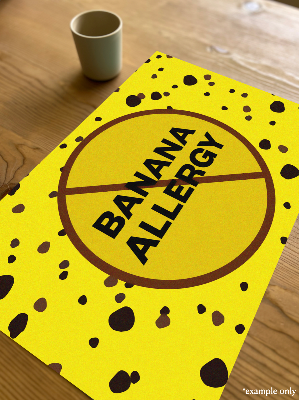 Custom Placemat + Magnet Sign (Single Allergy)