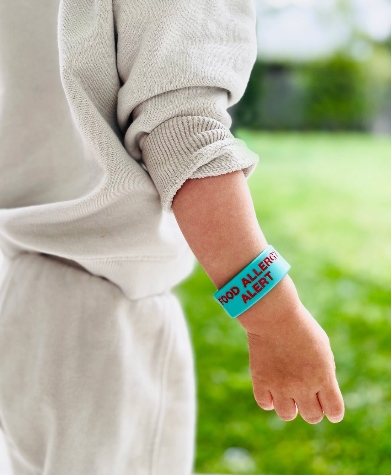 Food Allergy Alert Wristband (teal)