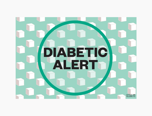 Diabetic Alert Placemat + Magnet Sign