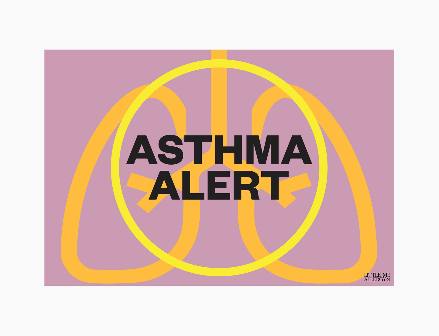 Asthma Alert Placemat + Magnet Sign
