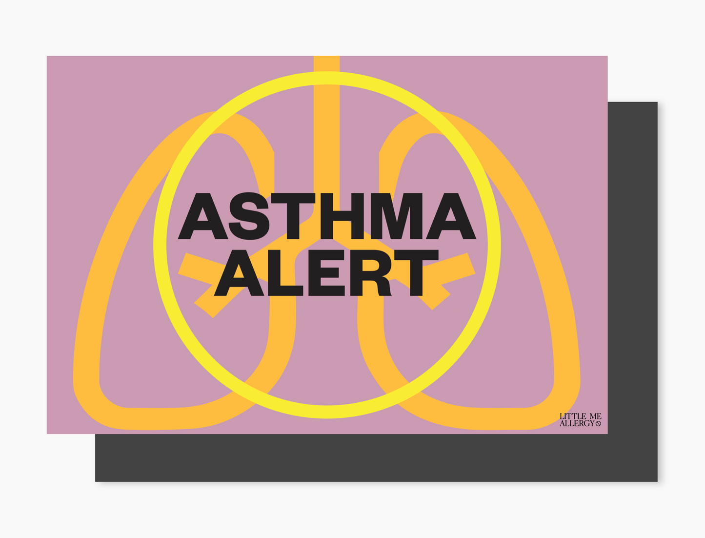 Asthma Alert Placemat + Magnet Sign