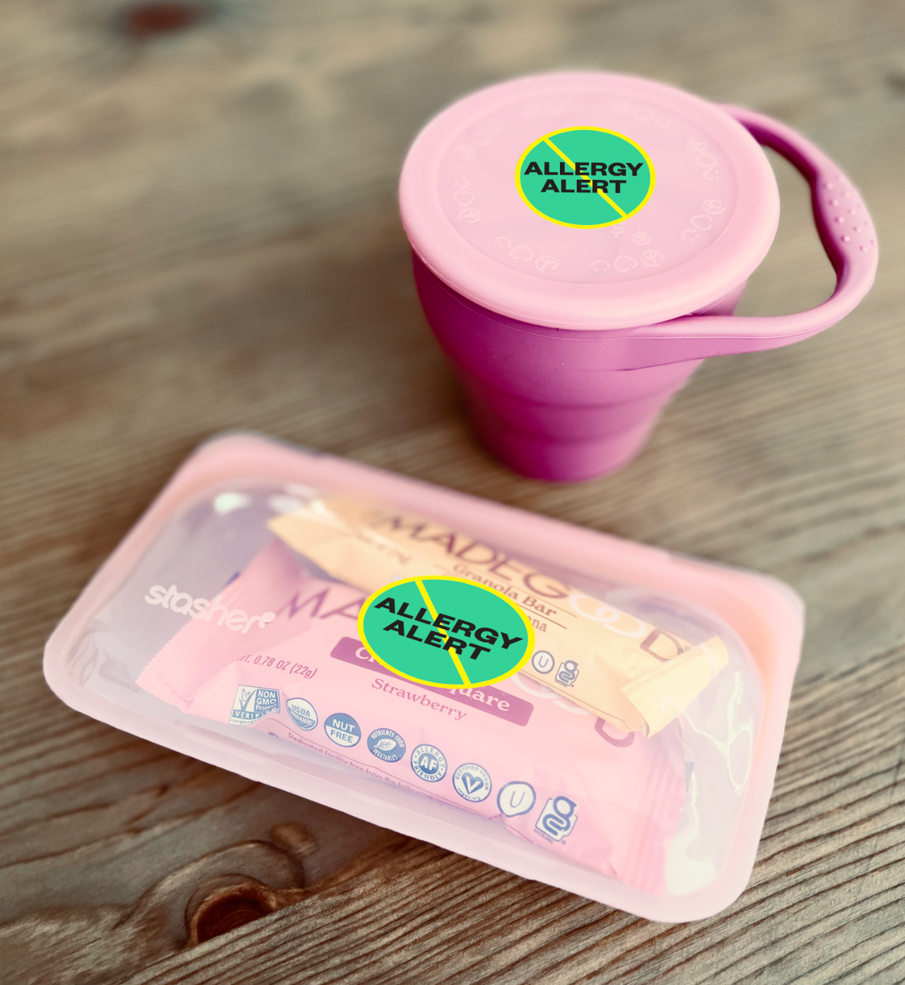 Allergy Alert Waterproof Stickers, 1-1/2 inch round (sheet of 15)