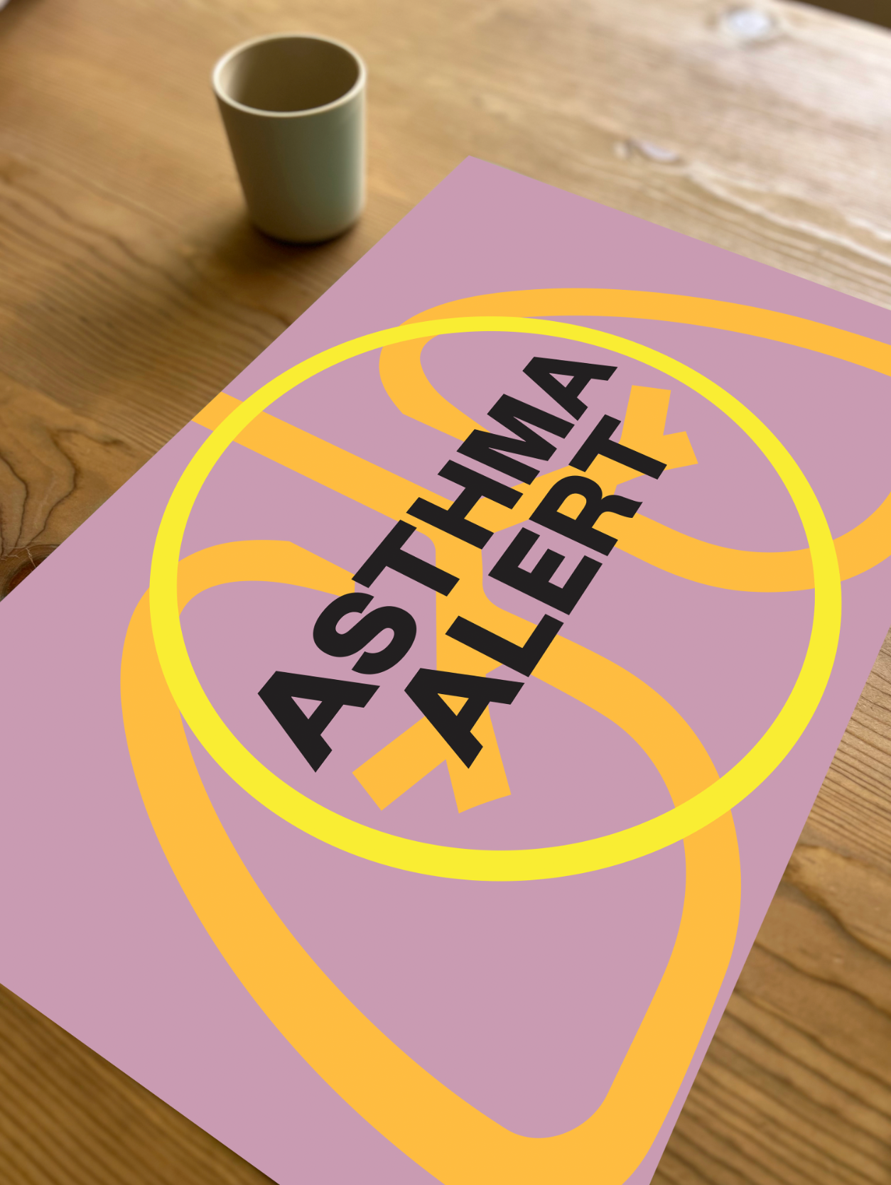 Asthma Alert Placemat + Magnet Sign