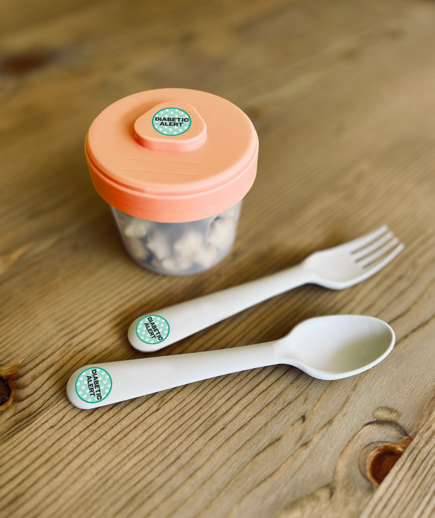 Diabetic Alert Waterproof Stickers, 3/4 inch round (sheet of 30)