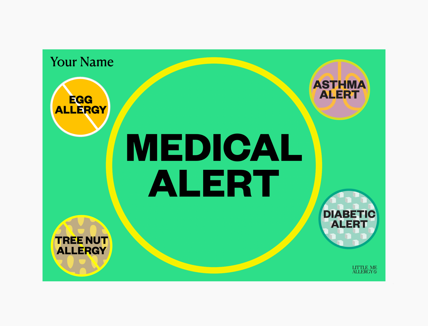 Custom Placemat + Magnet Sign (Medical Alert)