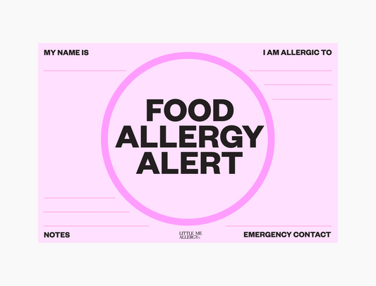 Food Allergy Alert Placemat + Magnet Sign (bubblegum pink)