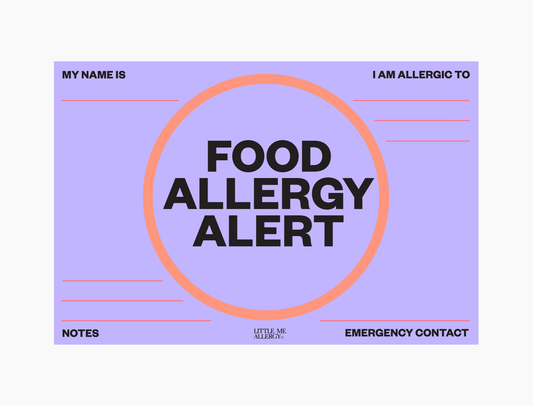 Food Allergy Alert Placemat + Magnet Sign (very berry)
