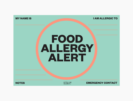 Food Allergy Alert Placemat + Magnet Sign (mint chip)