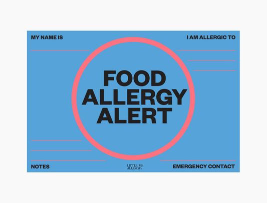 Food Allergy Alert Placemat + Magnet Sign (blueberry)