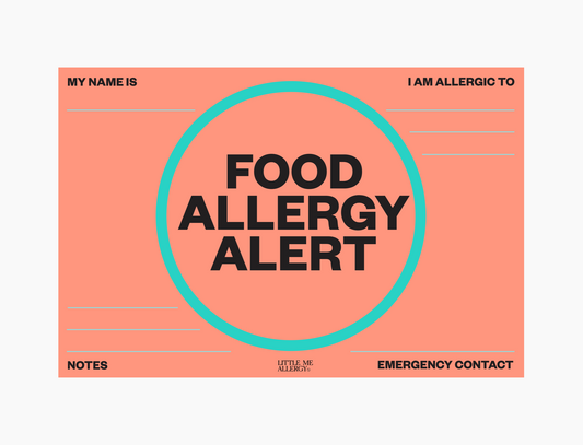 Food Allergy Alert Placemat + Magnet Sign (orange sherbet)