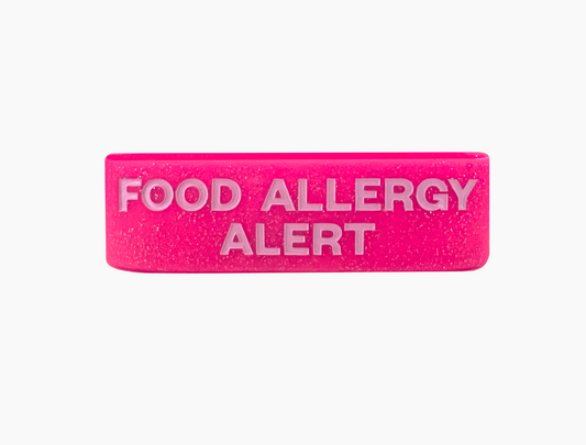 Food Allergy Alert Wristband (glitter pink)