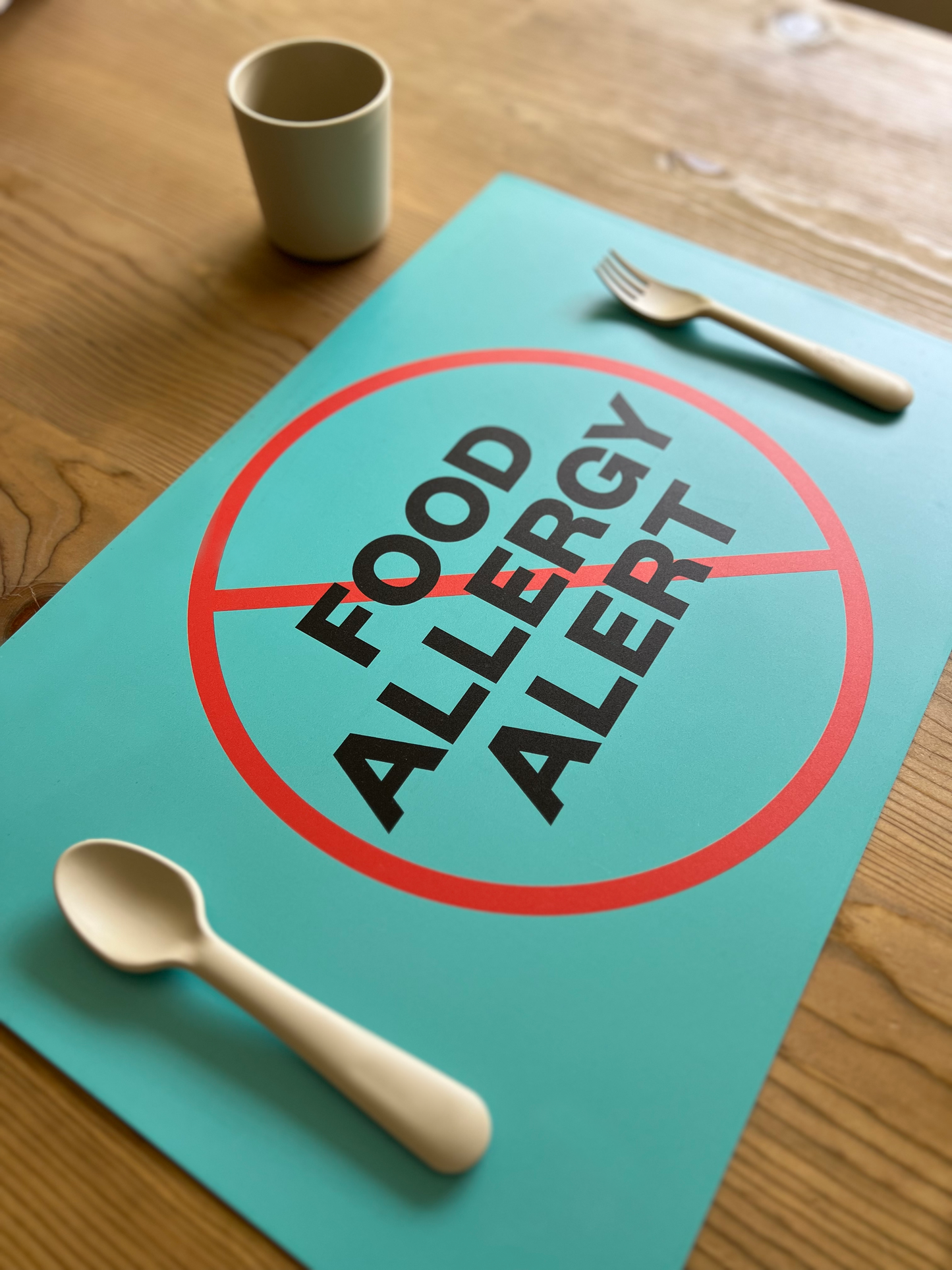 Food Allergy Alert Placemat + Magnet Sign