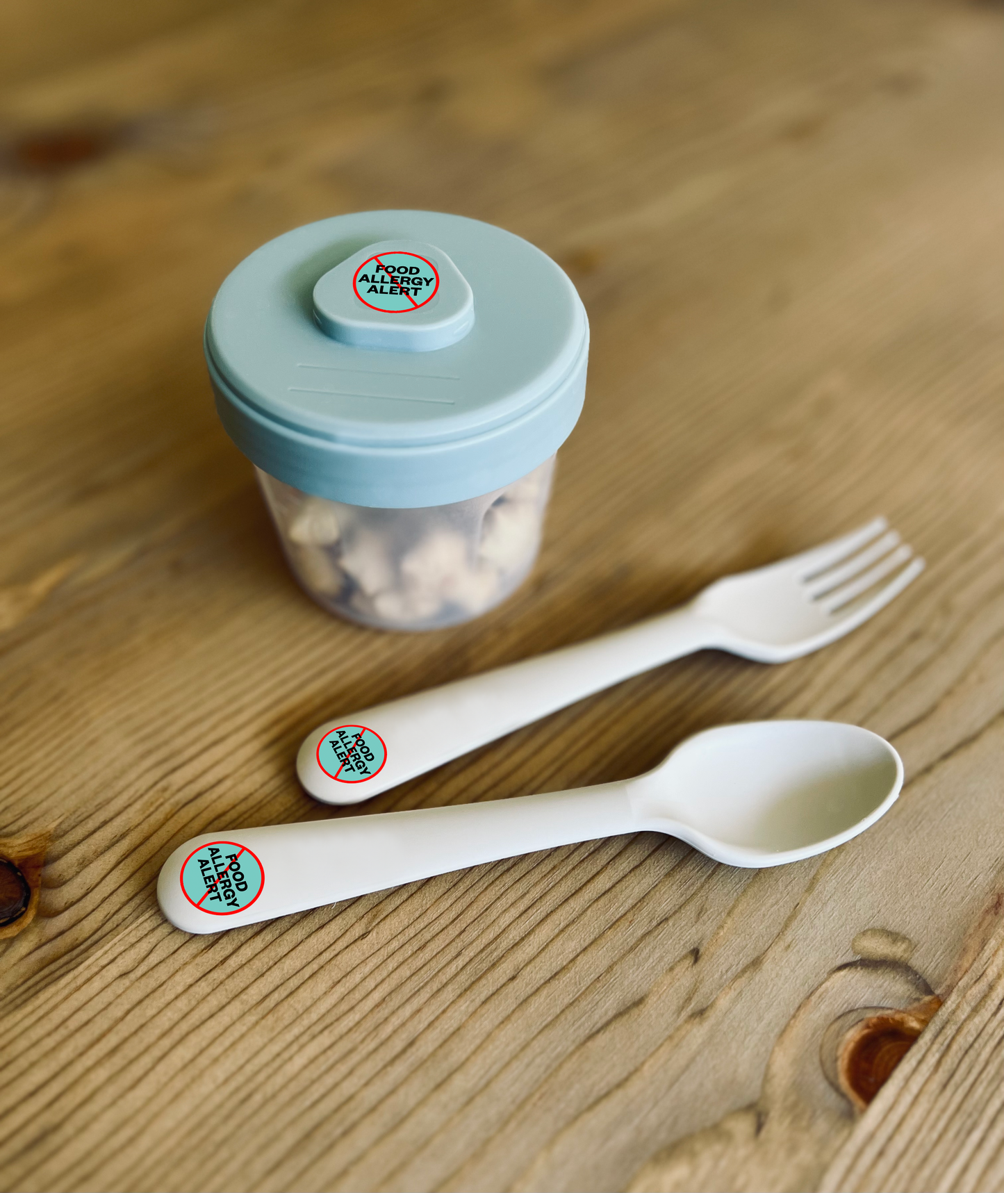 Food Allergy Waterproof Stickers, 3/4 inch round (sheet of 30)