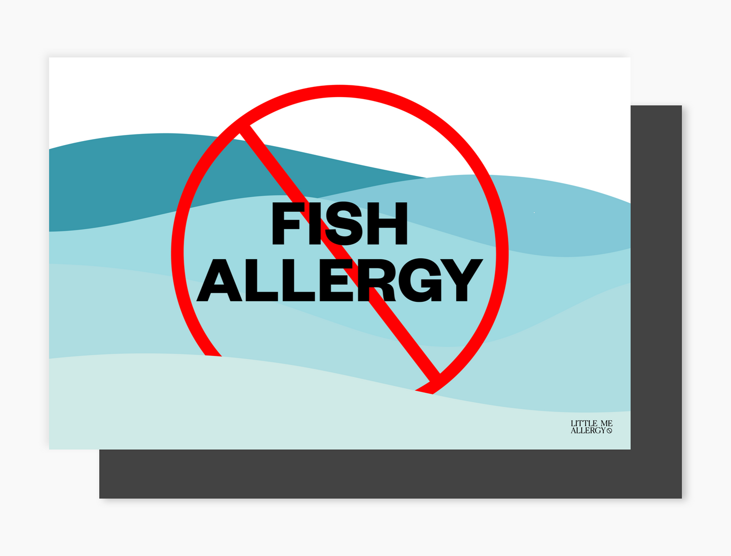 Fish Allergy Placemat + Magnet Sign