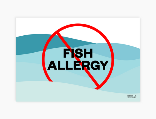 Fish Allergy Placemat + Magnet Sign