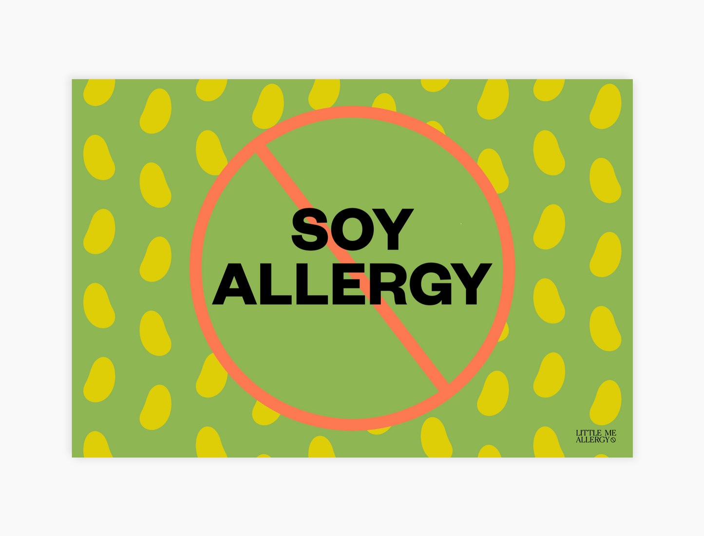 Soy Allergy Placemat + Magnet Sign