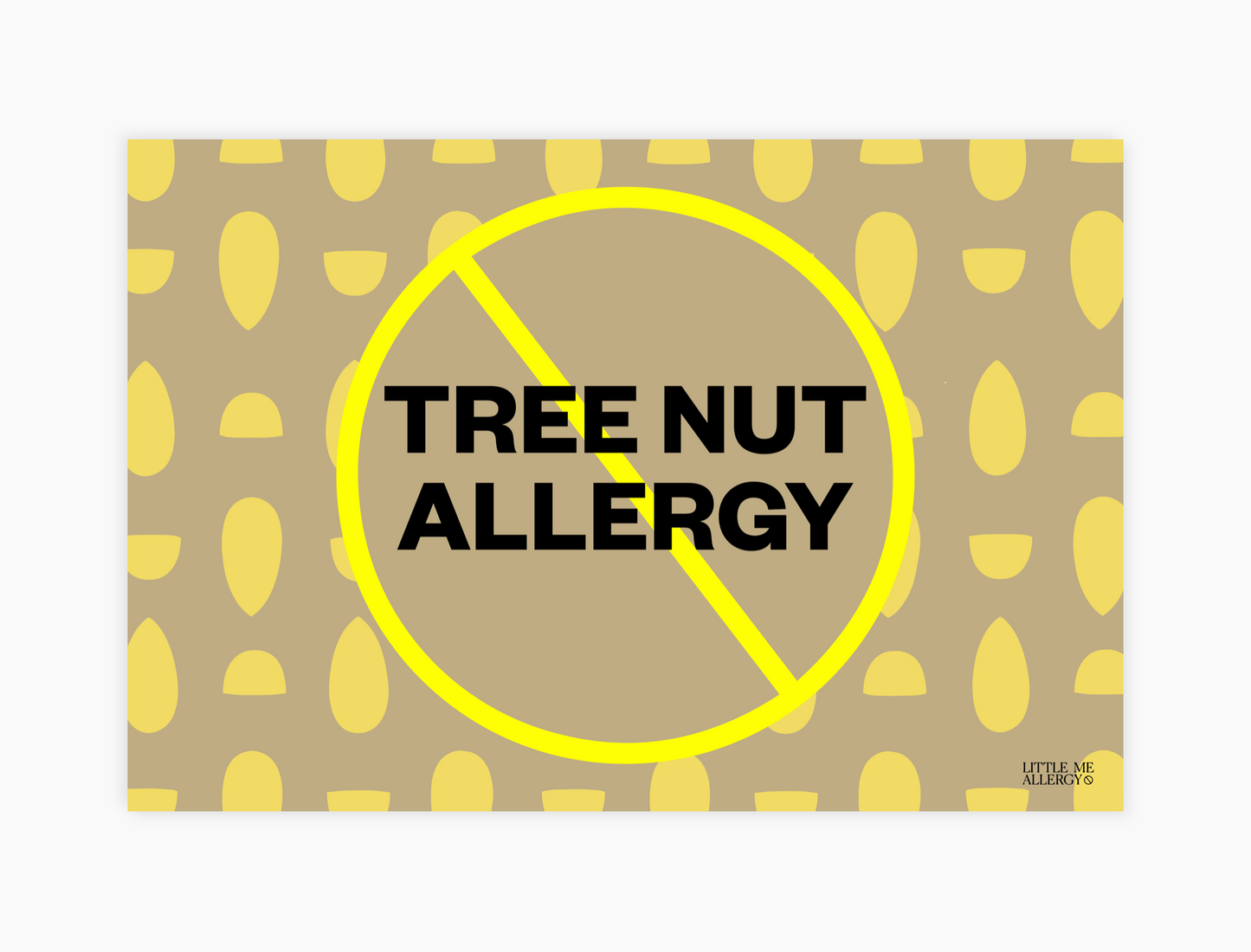 Tree Nut Allergy Placemat + Magnet Sign