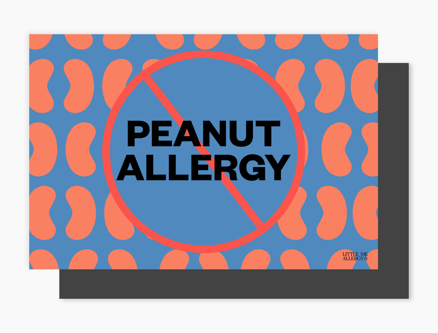 Peanut Allergy Placemat + Magnet Sign