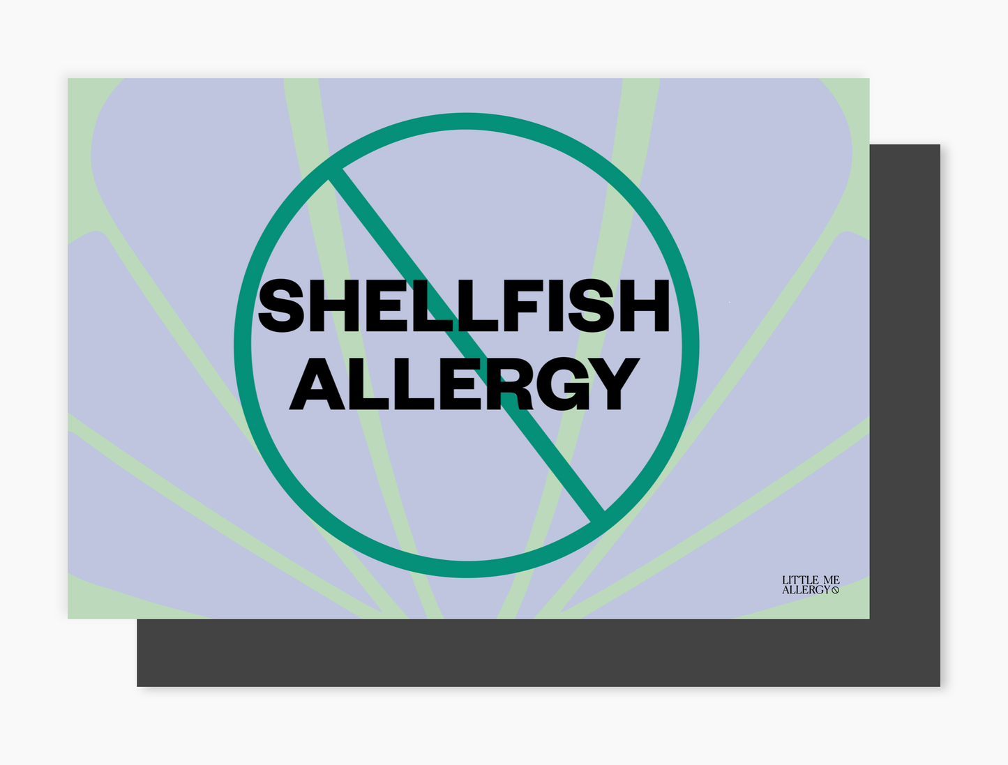 Shellfish Allergy Placemat + Magnet Sign