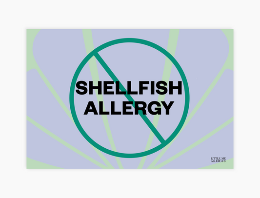 Shellfish Allergy Placemat + Magnet Sign