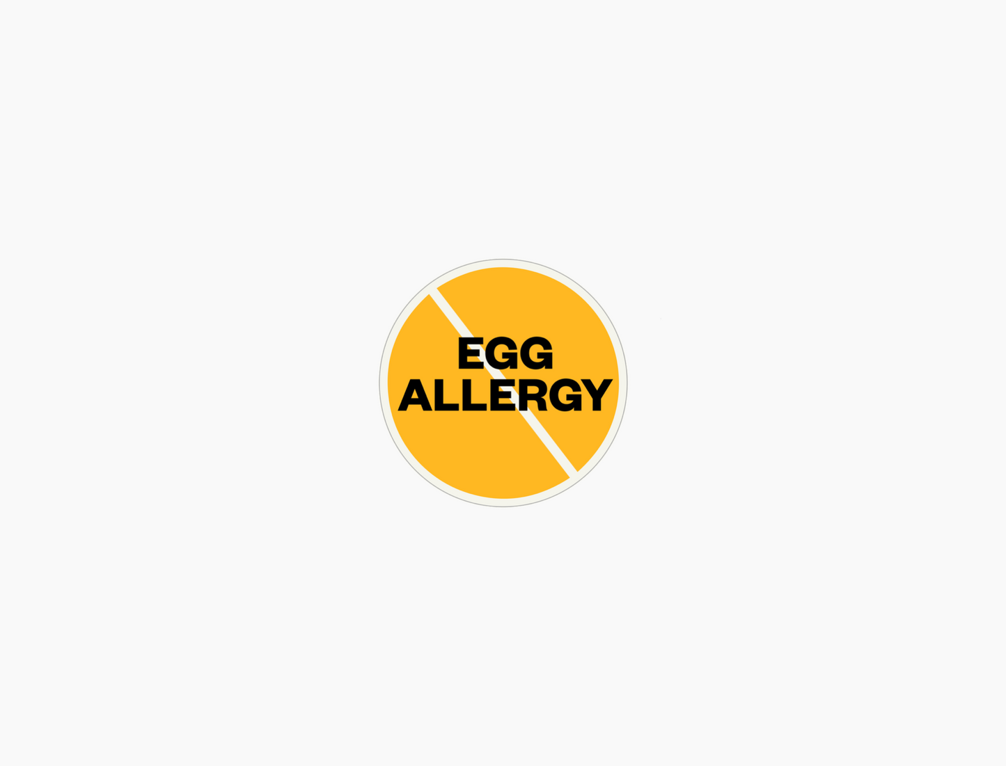 Egg Allergy Waterproof Stickers, 3/4 inch round (sheet of 30)