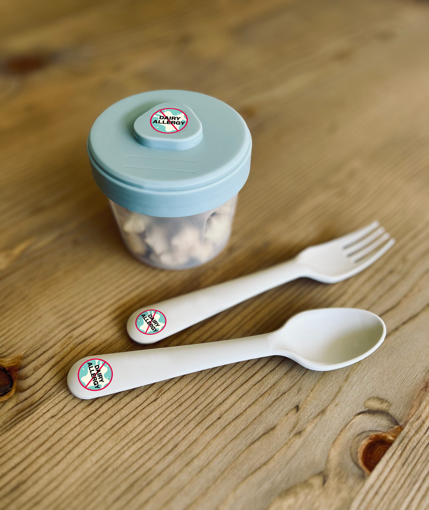 Dairy Waterproof Stickers, 3/4 inch round (Sheet of 30)