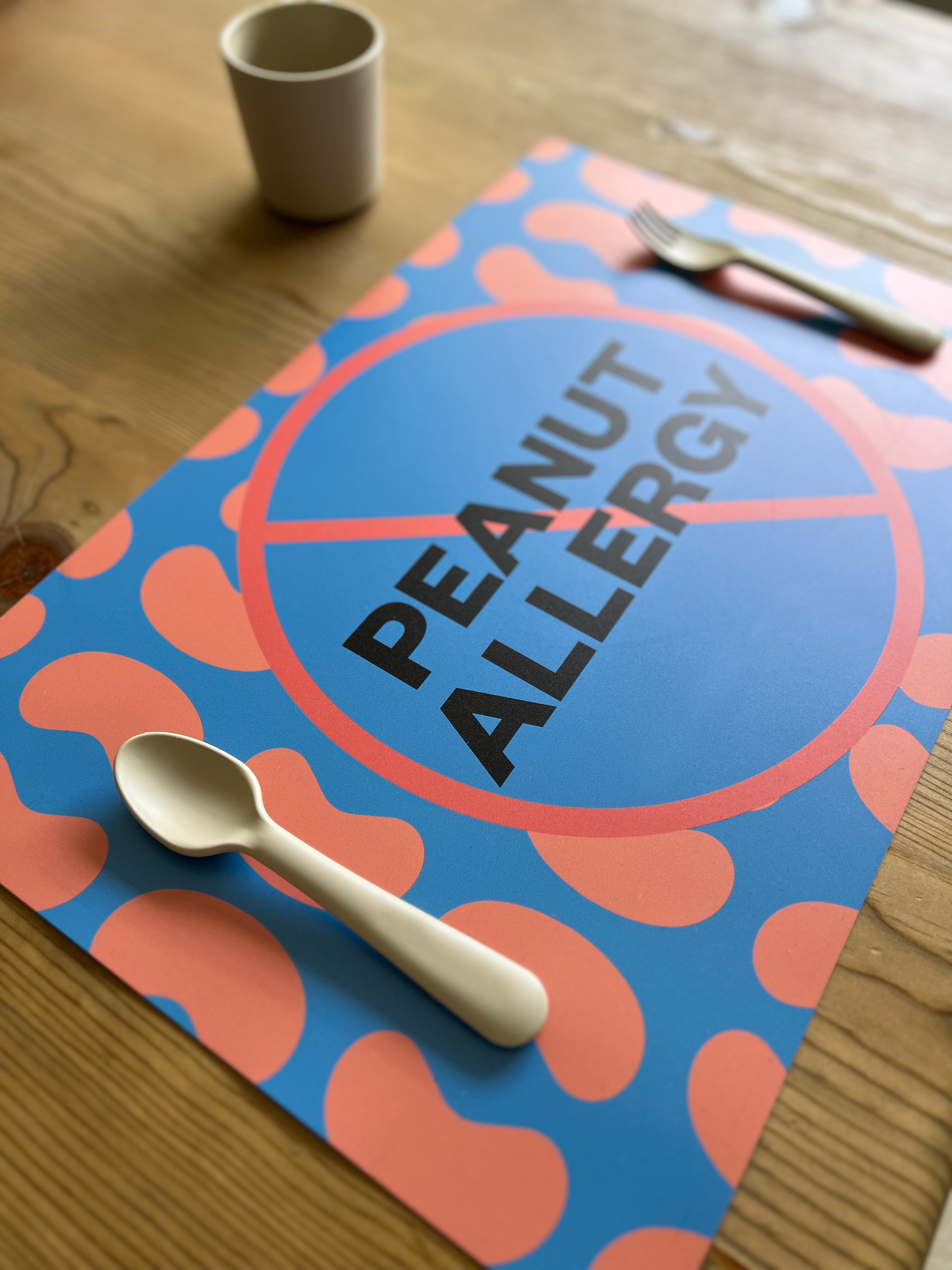 Peanut Allergy Placemat + Magnet Sign
