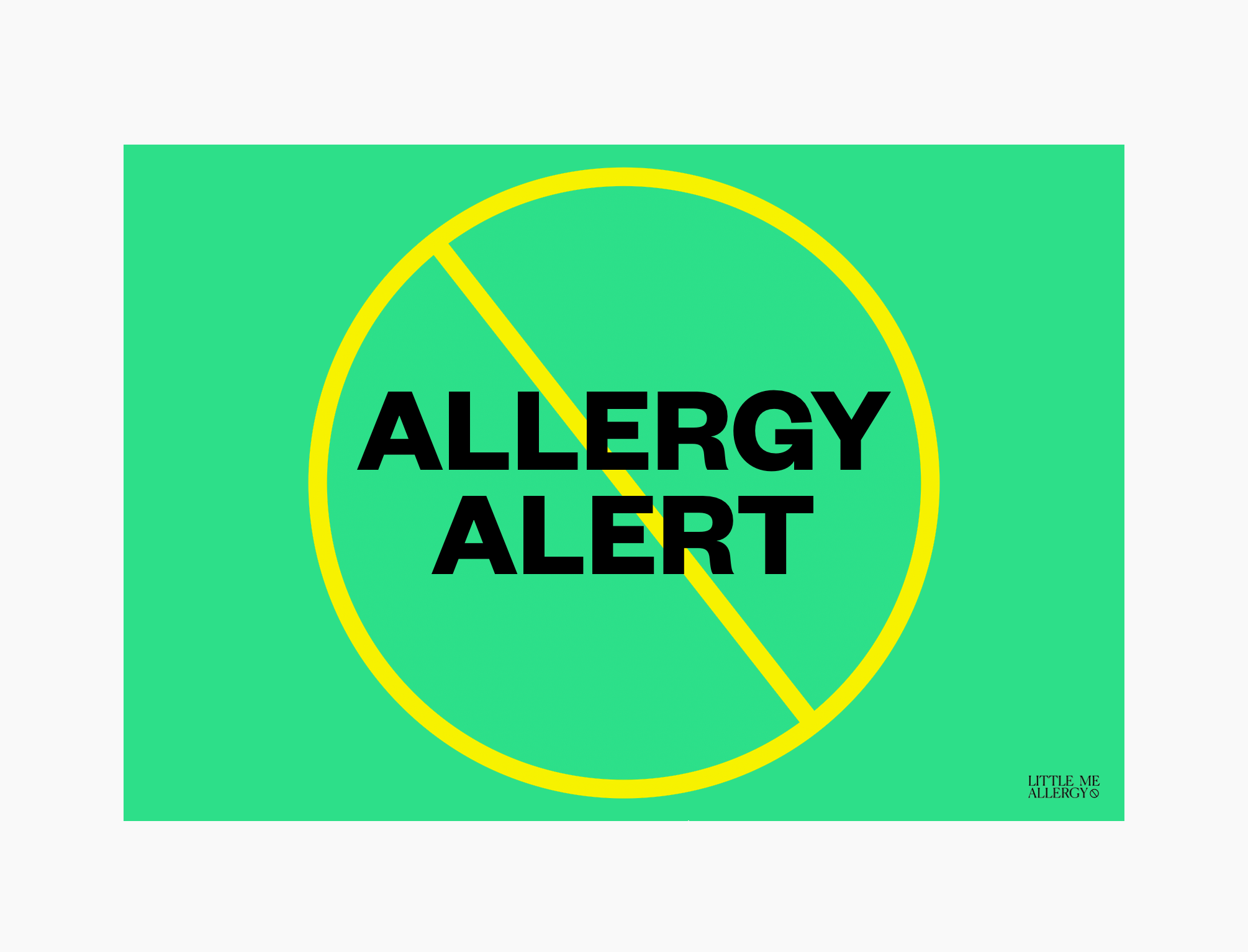Allergy Alert Placemat + Magnet Sign – Little Me Allergy
