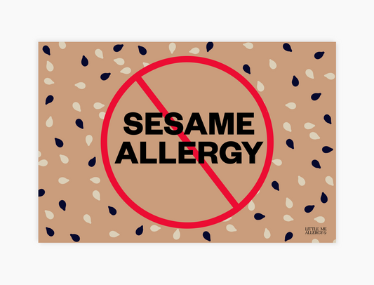 Sesame Allergy Placemat + Magnet Sign
