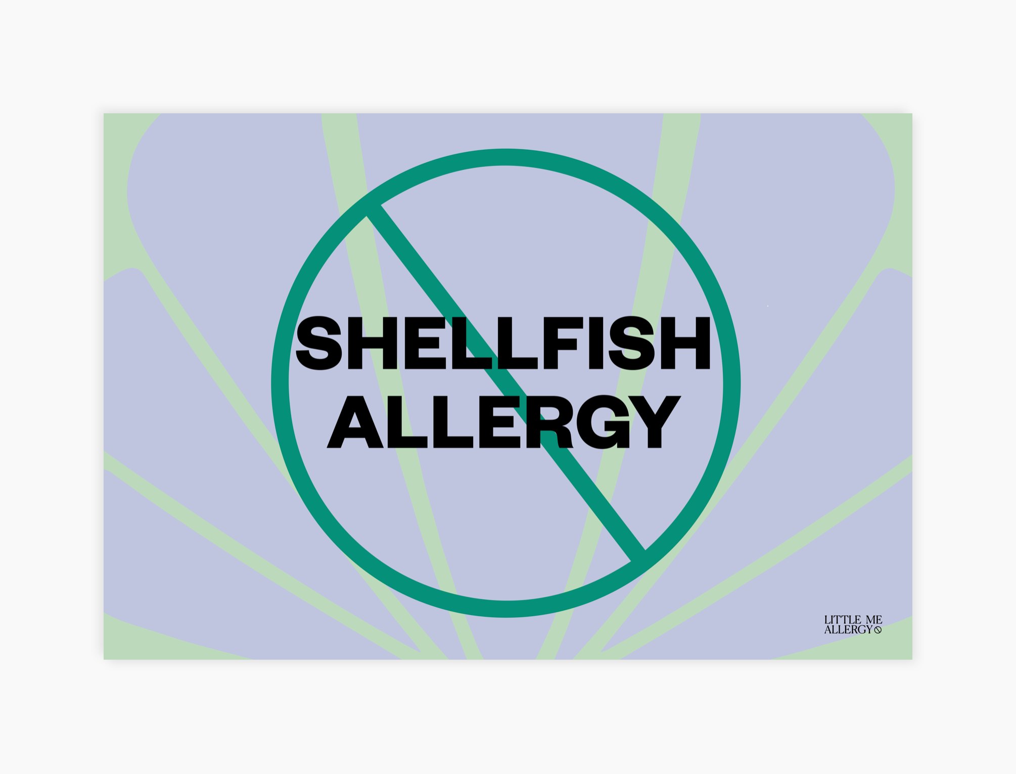 Shellfish Allergy Placemat + Magnet Sign – Little Me Allergy